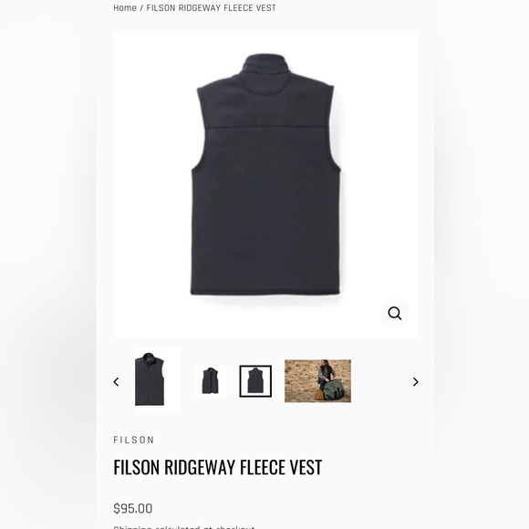 FILSON RIDGEWAY FLEECE VEST - Picture 2 of 9